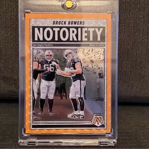 Custom 3D Floater - Brock Bowers Mosaic Orange Fluorescent Notoriety card
